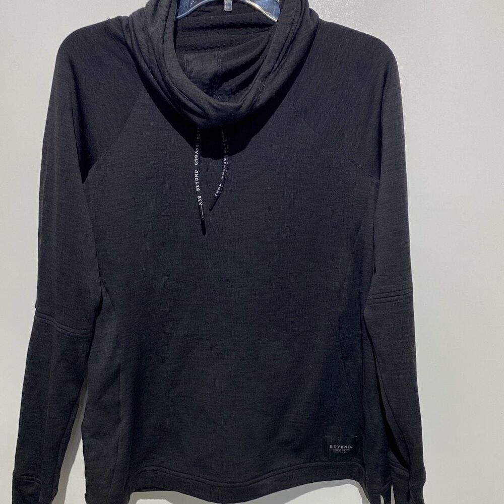 Beyond Clothing System Women's Black Raglan Long Sleeve Hoodie‎ Size Large